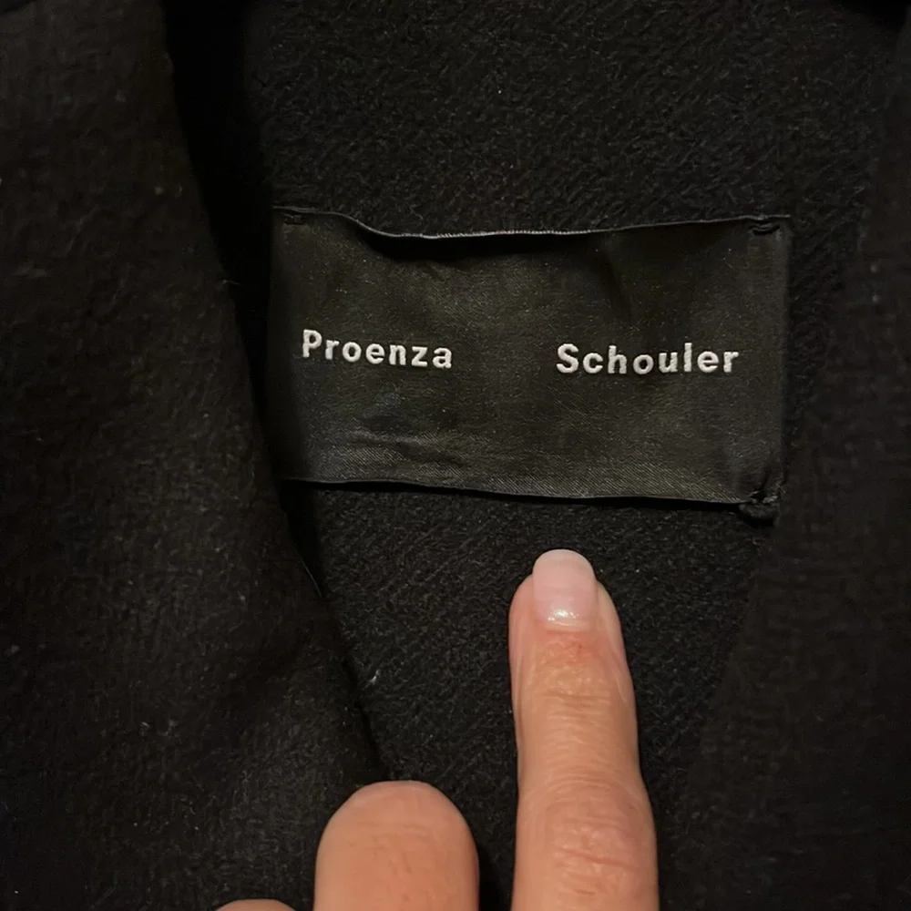 PROENZA SCHOULER wool and cashmere asymmetric pea coat. - Picture 5 of 6